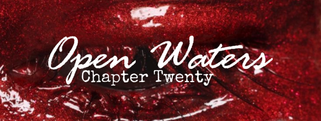 Chapter Twenty: A closed eye covered in red blood.