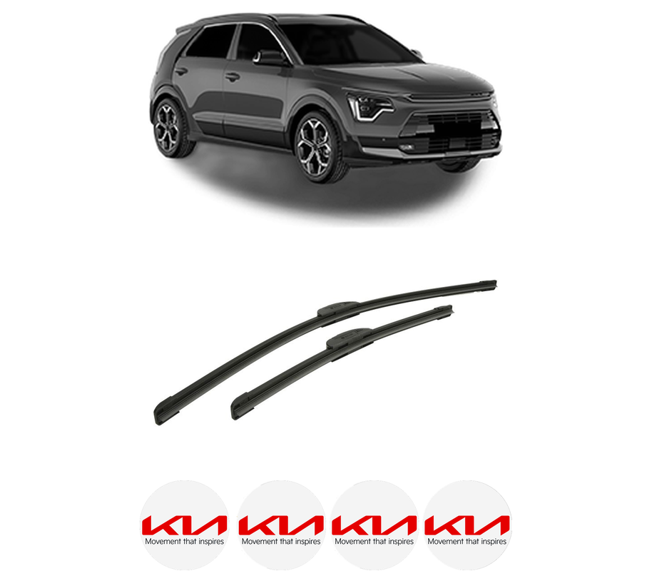 Set stergatoare auto KIA NIRO II (SG2) din 2022, pentru parbriz auto, 2 bucati, Bosch Aerotwin Retrofit, din cauciuc siliconat rezistent, 4 Stickere Auto KIA
