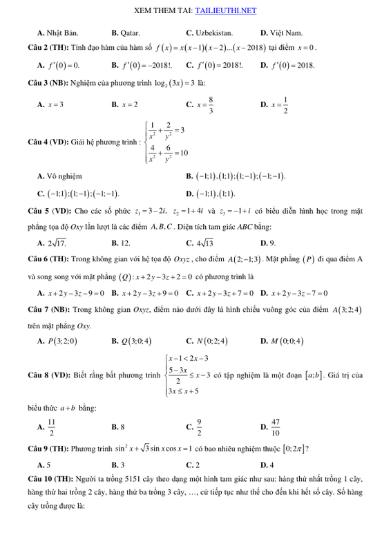 Tổng quan về cấu trúc đề thi