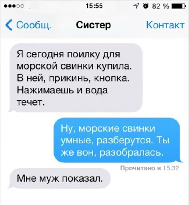 Люди, которые писали эти смс, наверное такие же забавные и в реальной жизни
