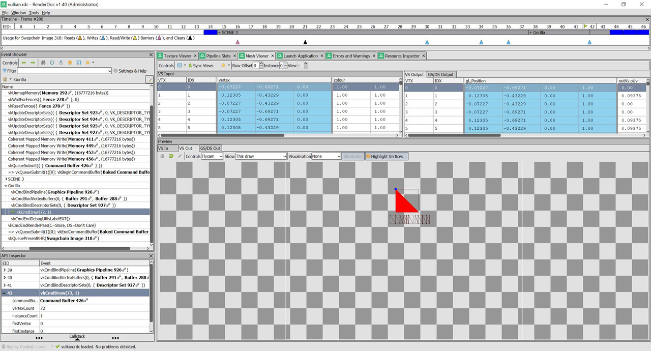sample Gorilla Vulkan Render Doc
