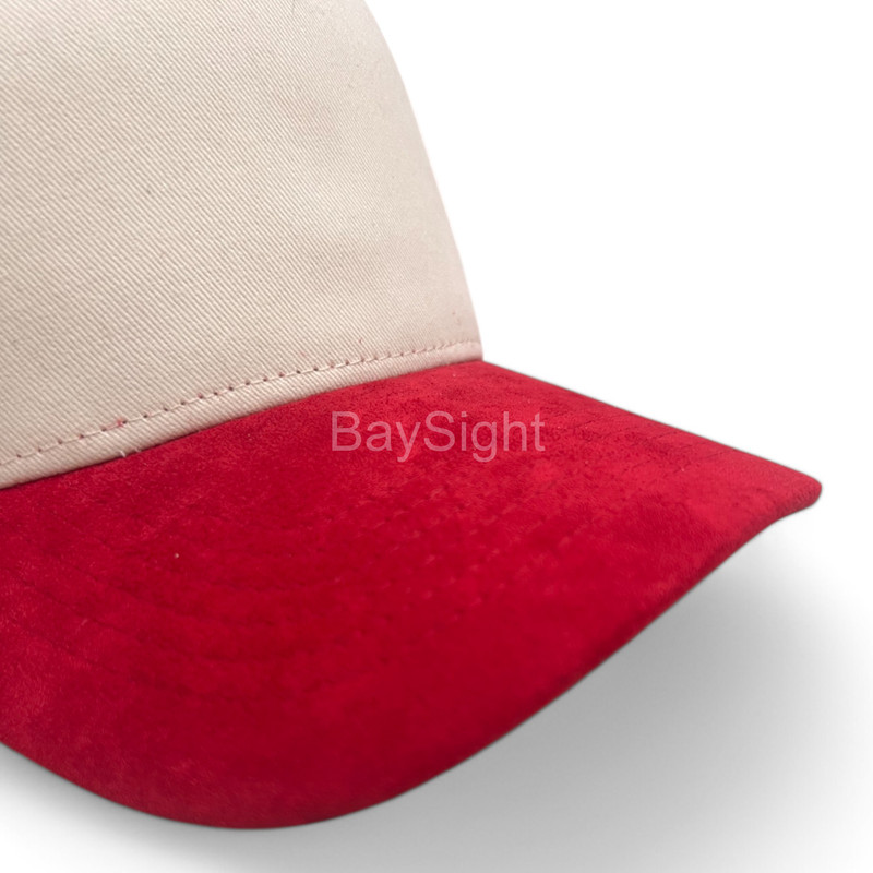 Image trucker mesh hat suede visor Baseball cap snapback adjustable size mens solid