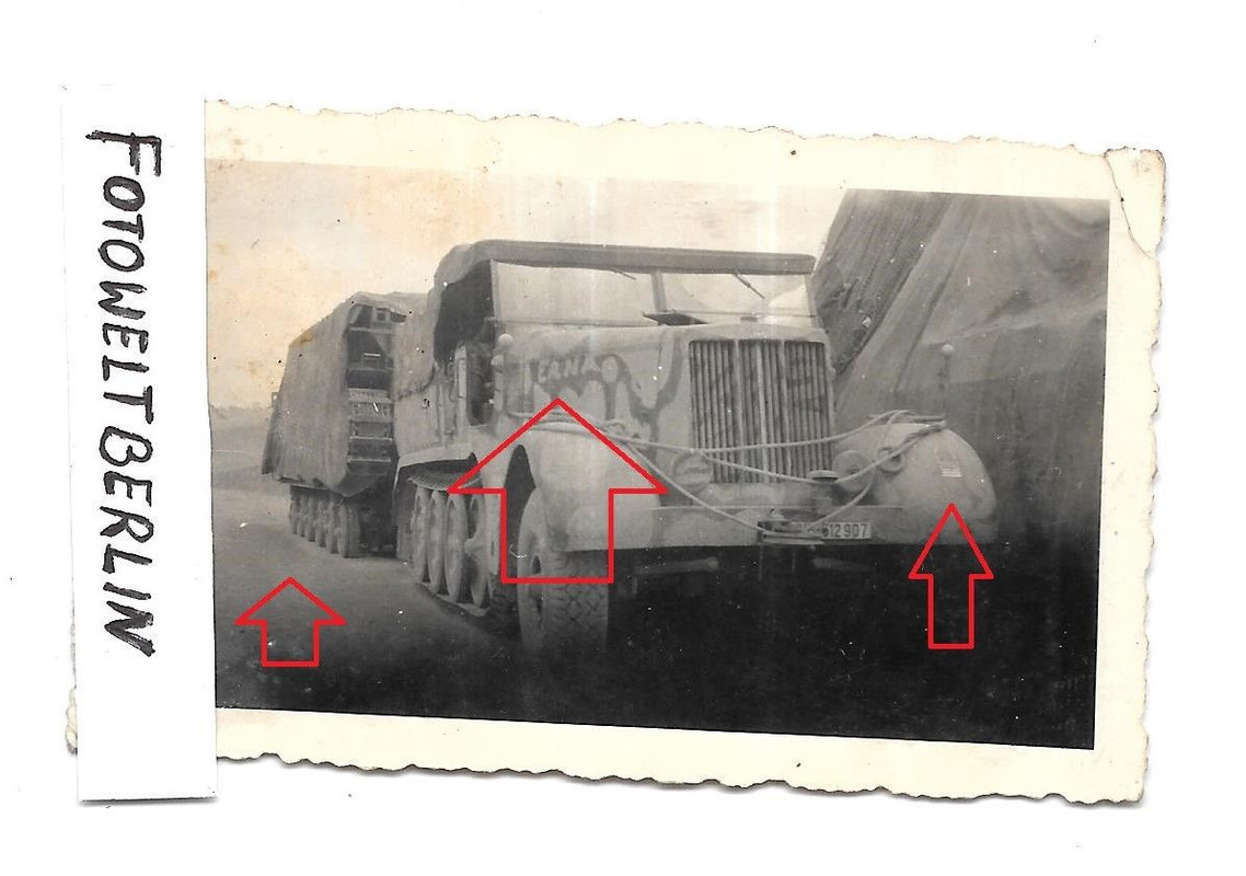 Foto 1943 Krim 60 cm MÖRSER THOR Halbkette Name Erna   Wappen Ta