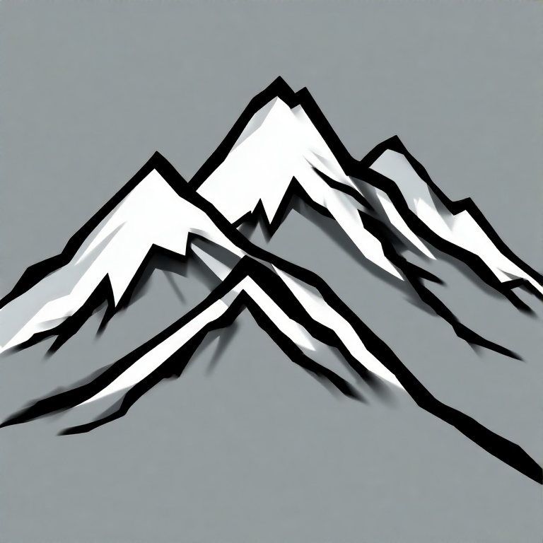 Two-stylized-mountains-outline-9