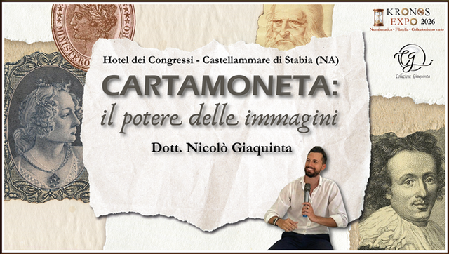 Numismatica e cultura, Nicolò Giaquinta ospite a Kronos Expo 2026