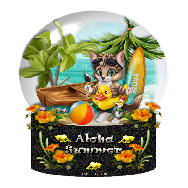 Aloha Summer snowglobe by Shaz