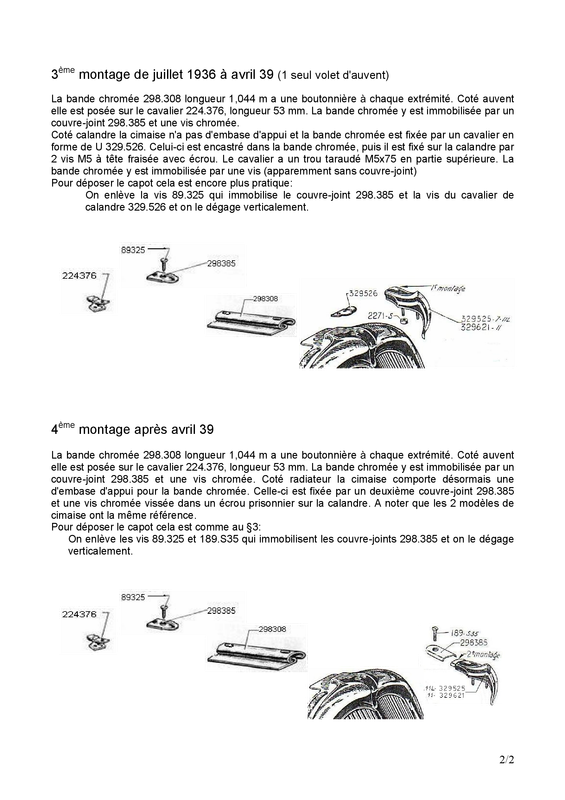 Montage de la charnière de capot 2