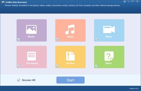 Erelive Data Recovery v6.6.0.0