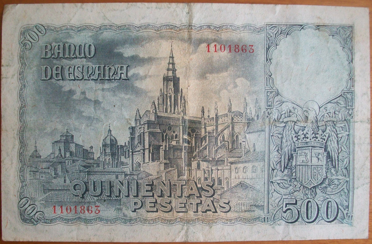 El misterioso y fantasmal inquilino de los billetes de 500 pesetas de 1940 (Conde de Orgaz). 100-7919