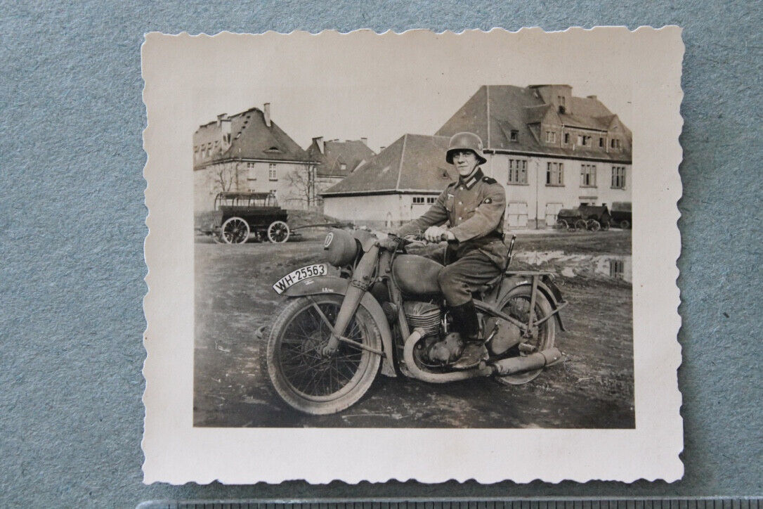 Foto Photo KY WW2 WK2 Wehrmacht Militär Motorrad Krad tarn camo Farbe Lackierung