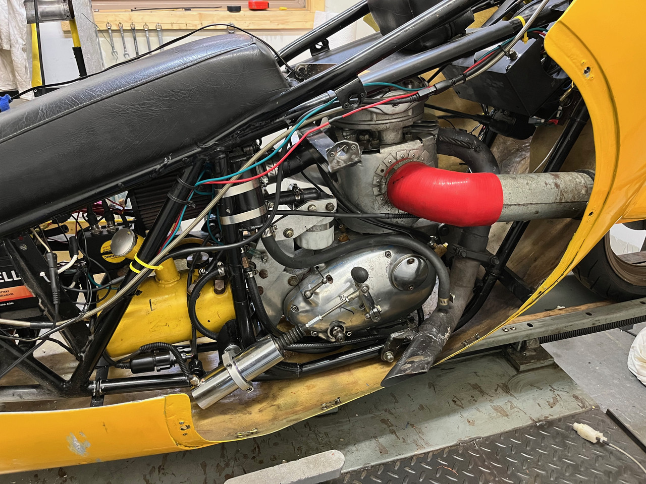 Electric shifter actuator close up