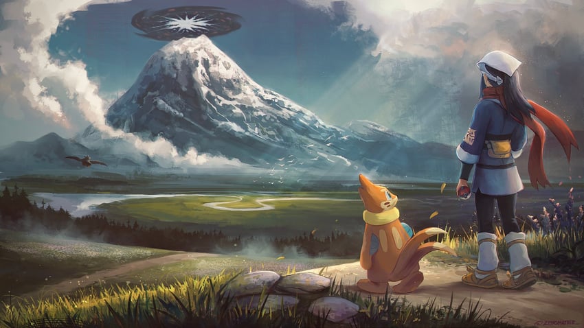 akari-and-buizel-pokemon-and-2-more-draw