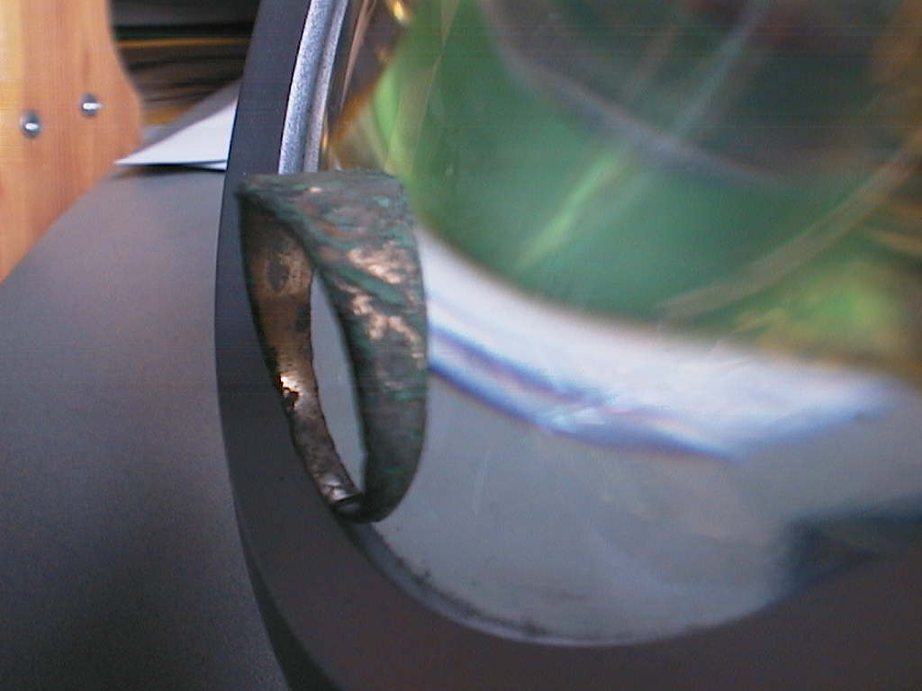 kullattu kuparinen sormus 010