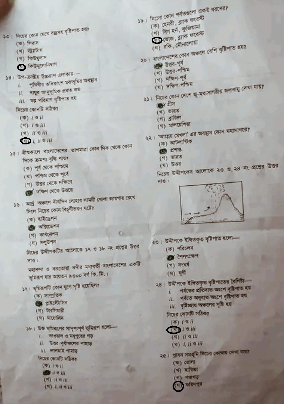 এইচএসসি ভূগোল ১ম পত্র MCQ প্রশ্ন সমাধান ২০২৩। Hsc Geography 1st Paper mcq solution