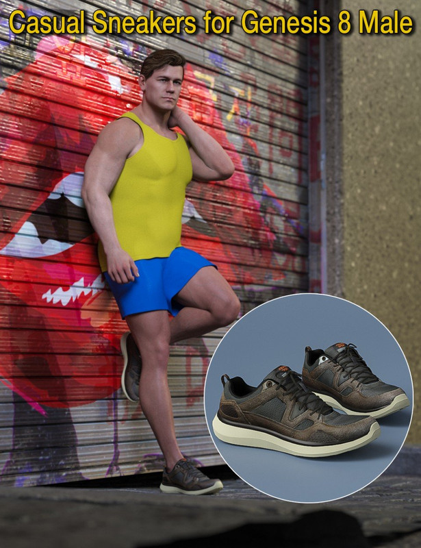 S3D Casual Sneakers for Genesis 8 Male(s) S3D Casual Sneakers for Genesis 8 Male(s)