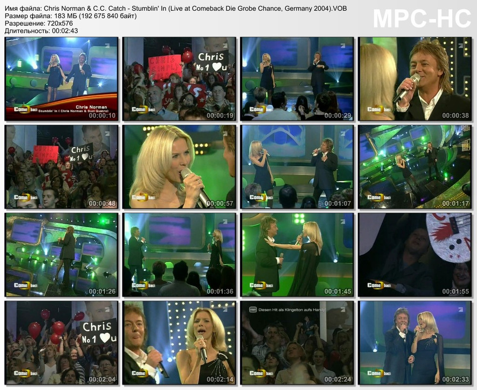 Chris Norman & C.C. Catch - Stumblin' In (Live at Comeback Die Grobe Chance, Germany 2004).VOB_thumb