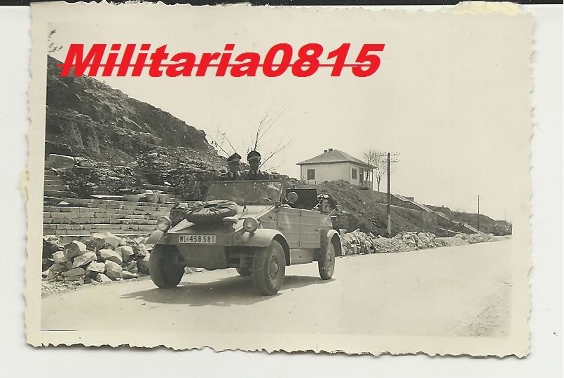 Foto 2 WK 1944 Kübelwagen VW Typ 82 in Italien L