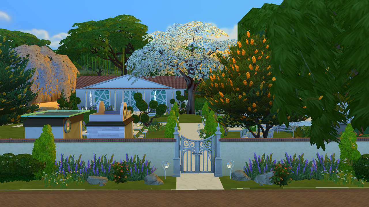 Hellohello: Domy (TS4) Magnolia-Garden-Park-2