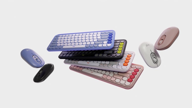 Combo de teclado y mouse inalámbrico Logitech POP Icon en color grafito.