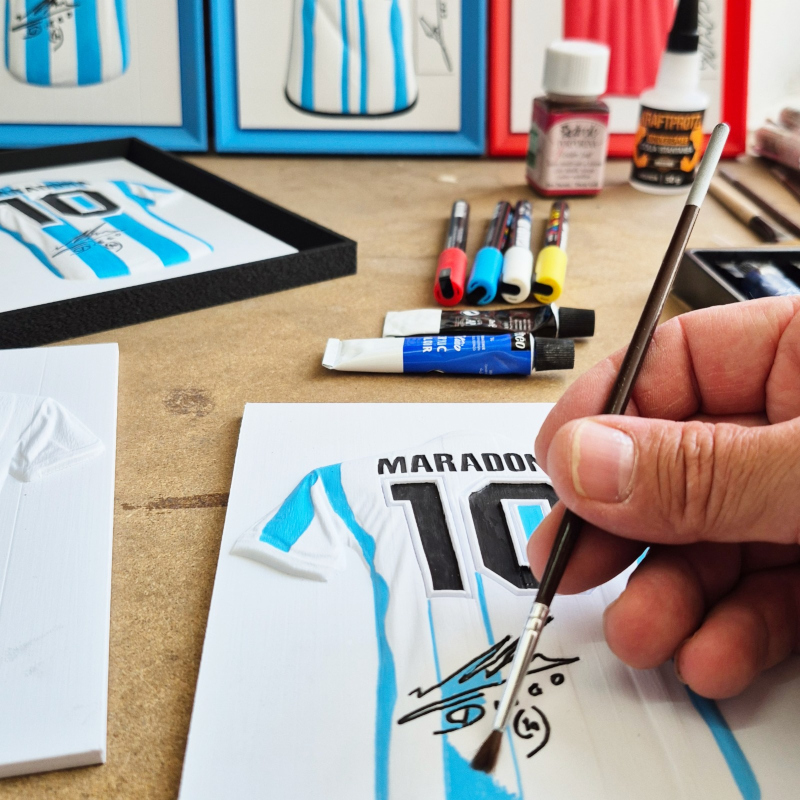 Processo di pittura a mano