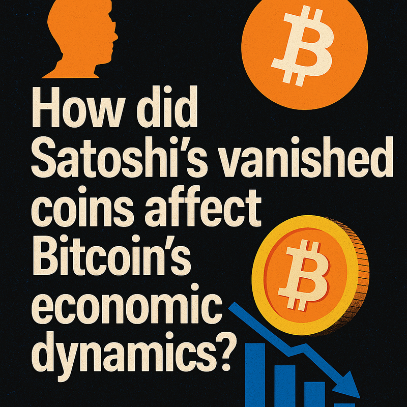 How did Satoshi's vanished coins affect Bitcoin's economic dynamics