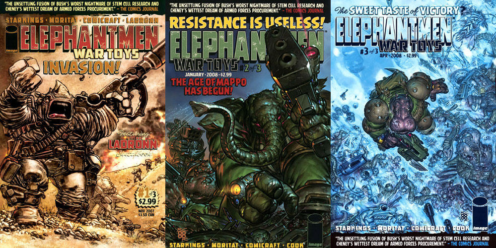 Elephantmen - War Toys #1-3 + Yvette (2007-2009) Complete