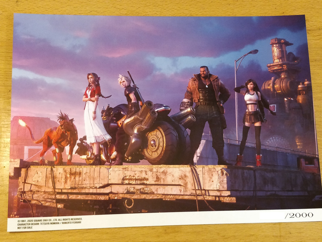 FINAL FANTASY VII (7) REMAKE LIMITED NUMBERED LITHOGRAPH ART PRINT