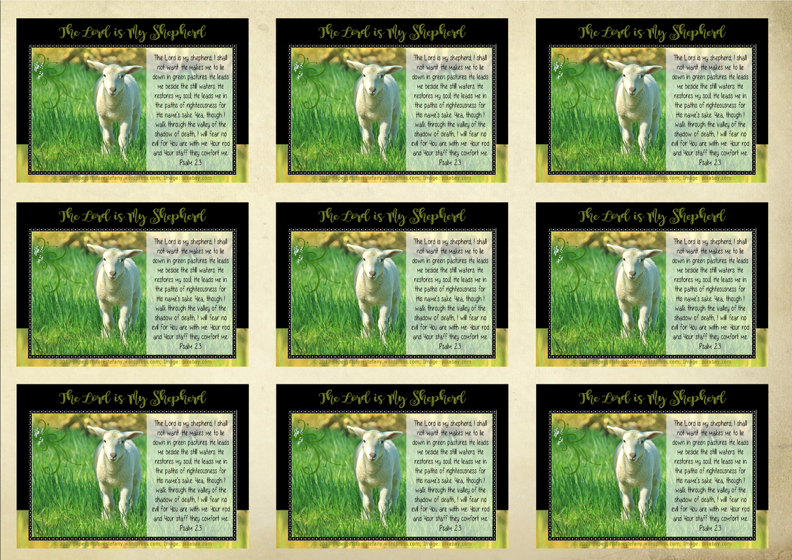 PGFE Psalm 23 Wallet Cards A4