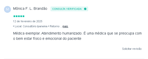 Depoimento de Mônica sobre Dra. Aline Mouta