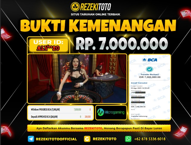 BUKTI KEMENANGAN 25 AGUSTUS 2025 PLAYBOY ROULETTE 7 JUTA 