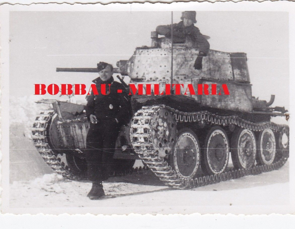 Russland Beute-Panzer 38 t ČKD-Praga TNH Winter-Tarnung Turmnummer Front