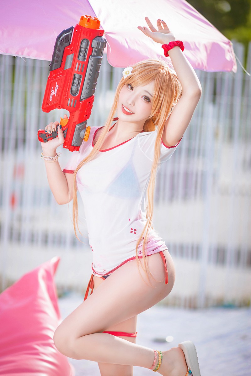 切切Celia 亚丝娜泳装 Asuna Cosplay 高清写真 21P插图7