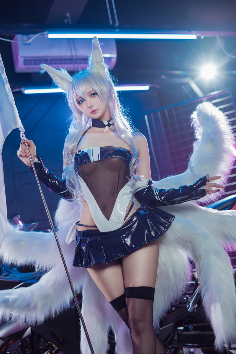 艾西Aiwest 碧蓝航线巴尔的摩&信浓赛车女郎Cosplay写真图集 双人高清图集 47P (200.7M)插图7