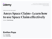 Certificat SpaceClaim JPG Rom