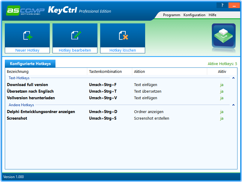KeyCtrl Professional 2.005 Kag120gmp0op