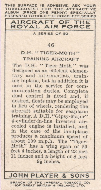 No 46 Aircraft of the RAF Wrong Back