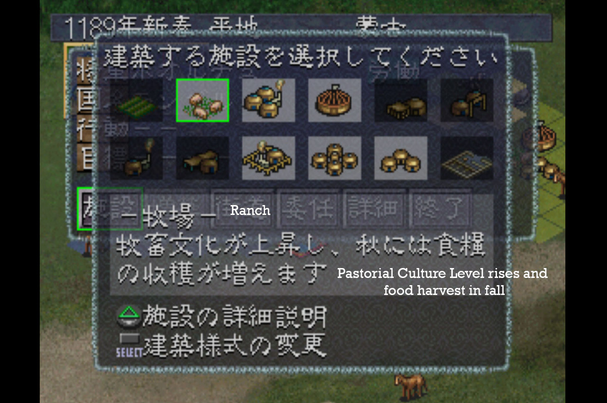 Genghis Khan IV - Building Ranch Description