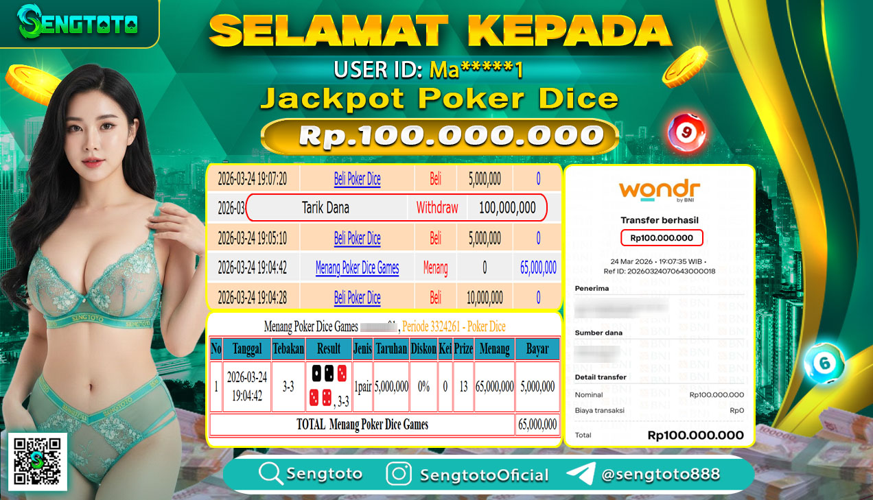 BUKTI PEMBAYARAN LIVEGAME POKER DICE