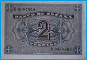 2 Pesetas 1937 - Arco de Santa María y La Catedral de Burgos.  ED426aR1