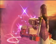 R.O.B.in love wih Princess Zelda on the Bridge of Eldin.
