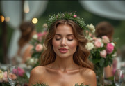 Garden wedding wom dreaming Brown hair 0 01