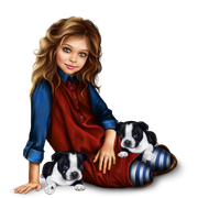 christmas_elf_girl_with_boston_terrier_puppy 12