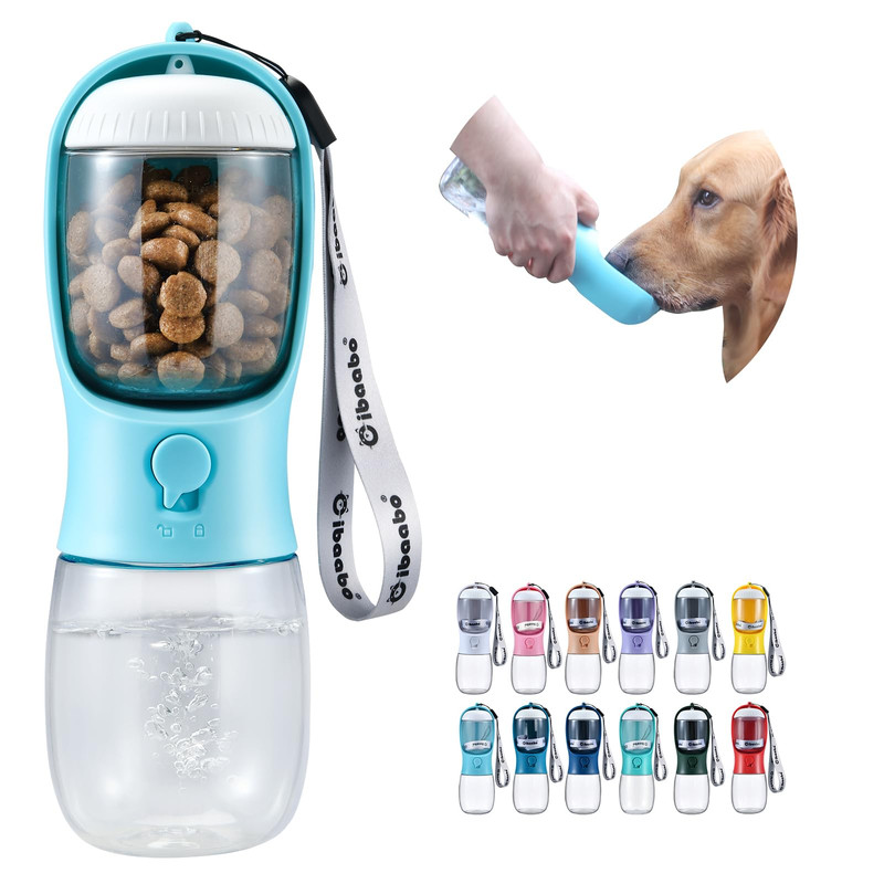 Cibaabo Dog Water Bottle with Food Container