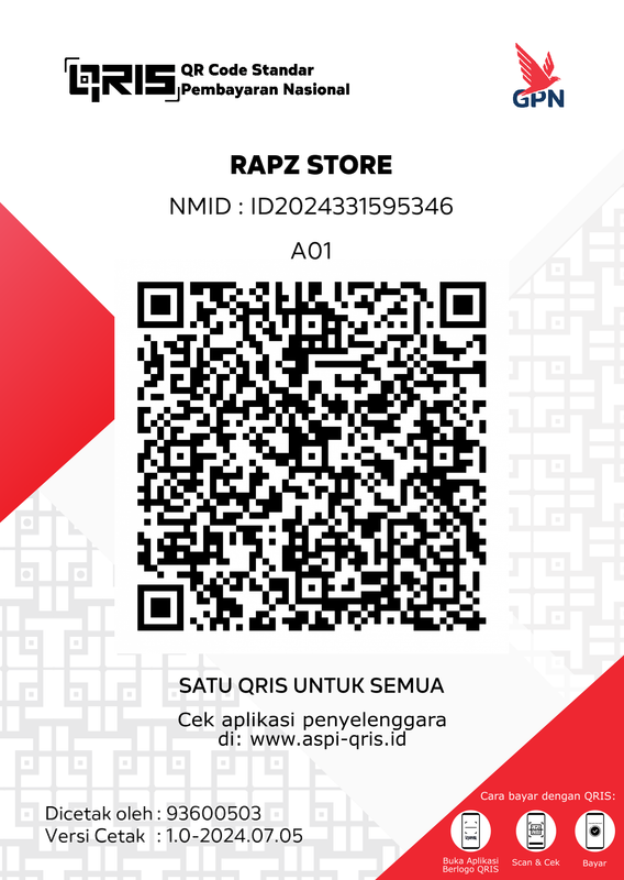 Kode QRIS untuk RAPZ STORE