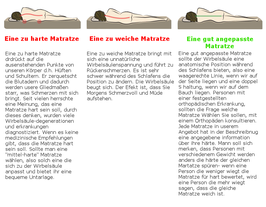 MATRATZE KOKOSEINLAGE 9 ZONEN TASCHENFEDERKERHöhe 24cm H3 H4 90,140,160,180x200