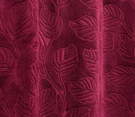 LEAF VELVET CURTAINS SET OF 1 Color 4 (R705)