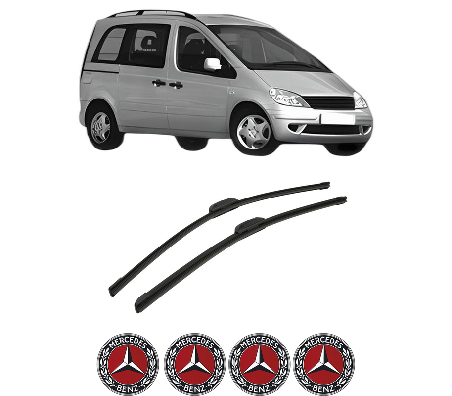 Set stergatoare auto MERCEDES-BENZ VANEO (414) din 2002-2005, pentru parbriz auto, 2 bucati, Bosch Aerotwin Retrofit, din cauciuc siliconat rezistent, 4 Stickere Auto MERCEDES-BENZ