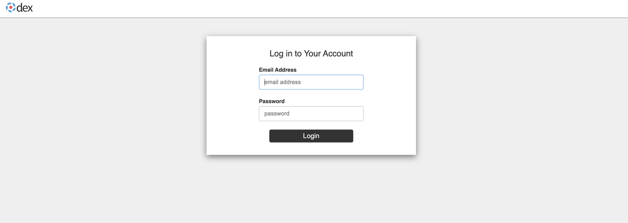 Dex Login Form