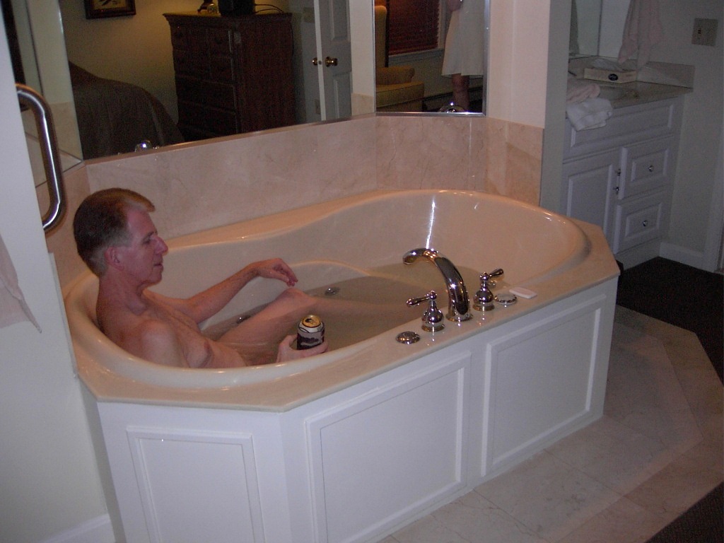 Nude lying in the bathtub 1
