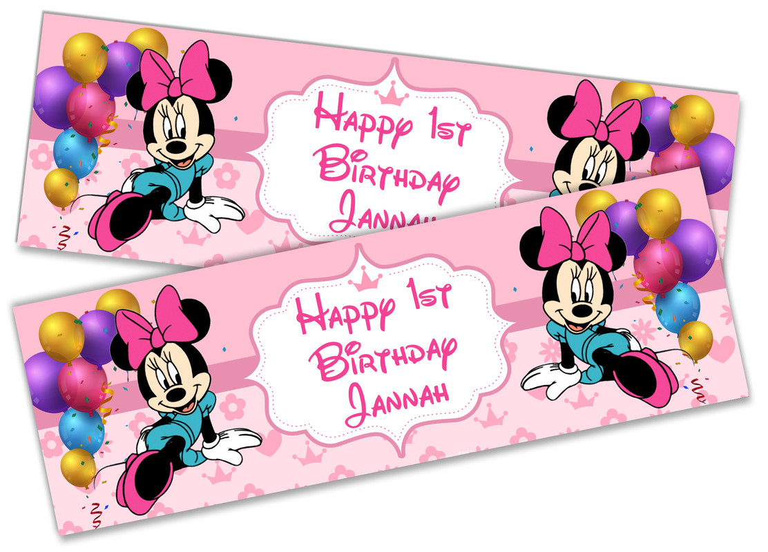 x2 Personalised Birthday Banner Moana Children Kids Party Decoration Poster 6